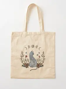 Sale up to 50%, Limited flash Deal, Cat on the Hill Cotton Tote Bag