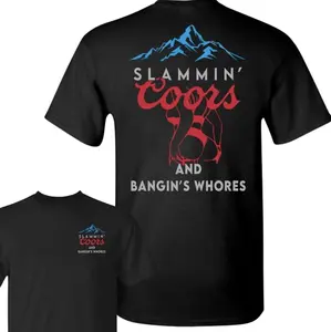 Exclusive Party Hard With Our Slammin' Coors And Bangin's Whores Tee! Unisex Graphic Tee | Soft Cotton, Perfect For Lake Days, Rodeos, For Men And Women - High Quality