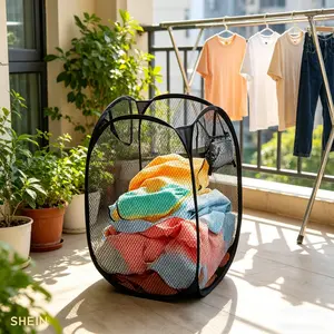 Transparent fabric storage box with compartments, large capacity basket for quick searching of items, organizing and storing in the living room