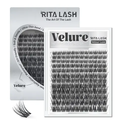 Velour | RITALASH Luxe Collection Upgrade U Lashes, Ultra-Dense Waterproof Long-Lasting | Venus | Natural Daily Wear | Beginner-Friendly DIY Makeup Lashes, Flawless Voluminous Look | Trendy Must-Have Clusters
