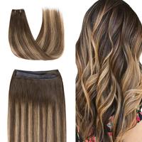 #4/27/4 Balayage Chocolate Brown to Caramel Blonde