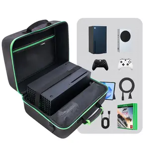 2 IN 1 Hard Carrying Case Compatible with Xbox Series X/S Console, Protective Travel Storage Bag for Xbox Series S/X Console, Wireless Controllers, Charging Cables and Other Accessories
