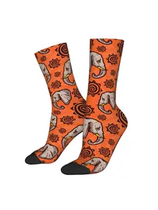 Indian Elephant Sock Printed for Man Polyester