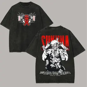 Jujutsu Kaisen Megumi Fushiguro Printed Unisex Washed T-Shirt a27