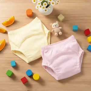 2pcs Unisex Baby Diapers with Side Leak Protection, Washable Reusable All-Seasons, Comfortable Durable Night Use, Mom's Choice