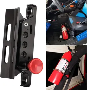 Roll Bar Fire Extinguisher Mount Holder for Jeep Wrangler TJ JK JL Vehicle, Adjustable Quick Release Bracket