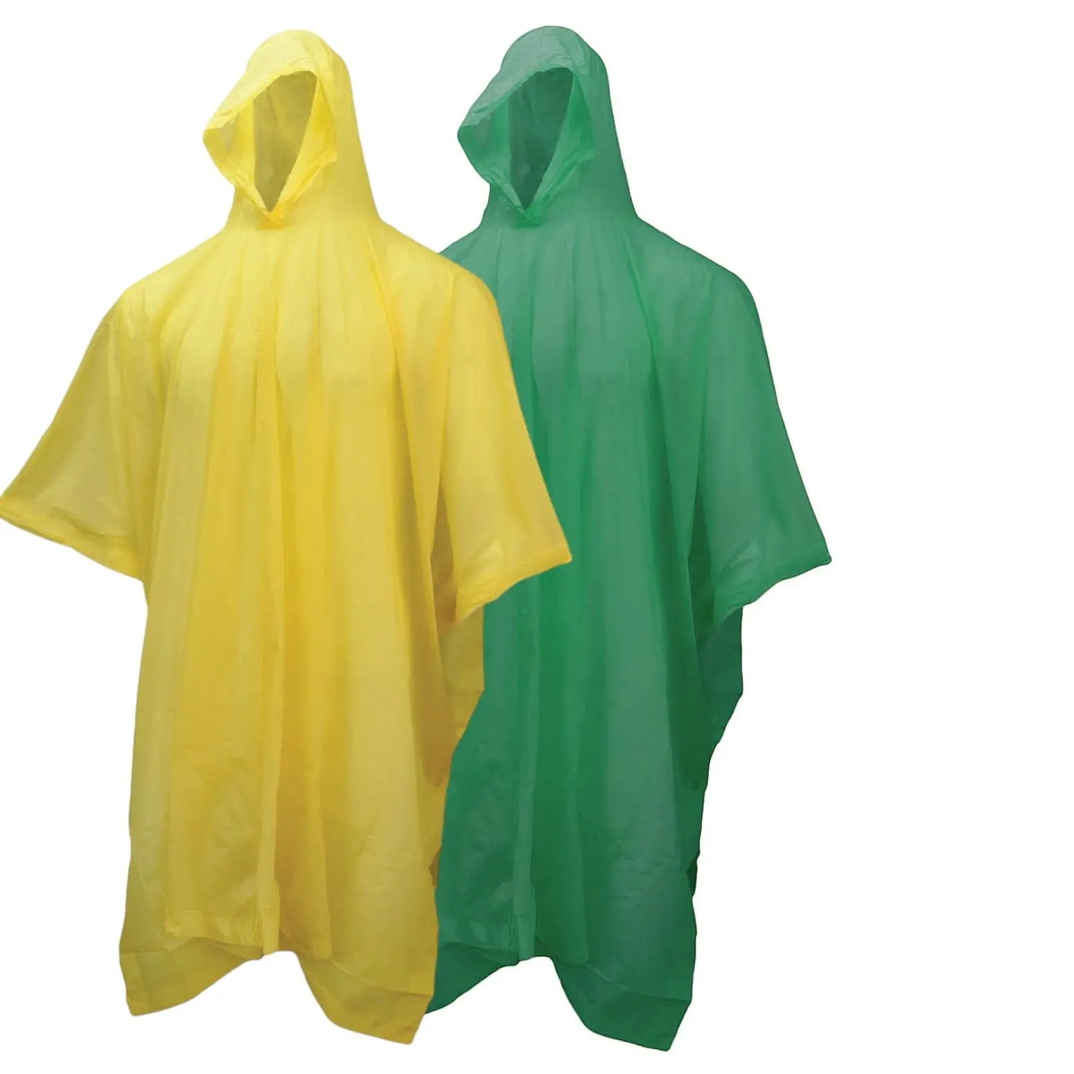 Unisex Reusable PVC Rain Poncho for Adults, Waterproof Hooded, 1 Size, Pull On, No Closure, Lightweight Packable Emergency Rainwear for Music Festival Hiking, All-Season Outdoor Rain Gear, All Occasion