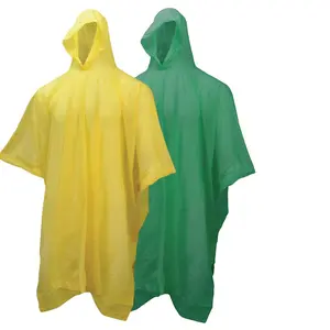 Rain Poncho Adults Unisex Waterproof Hooded Cape One Size Fits All Festival Hiking Camping Rainwear | Lightweight Packable Emergency Raincoat | Green Yellow | Men Women Outdoor Rain Jacket Poncho