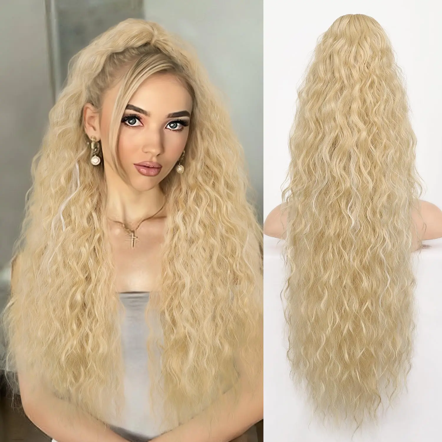 Golden Blonde with Bleach Blonde Highlights