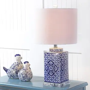 JONATHAN Y Choi Chinoiserie LED Table Lamp , for bedroom, living room, foyer, hallways, dining room, dorms