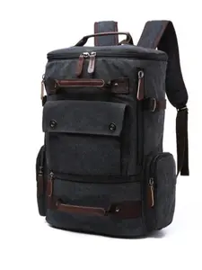 Vintage Canvas Backpack Men Large Capacity Travel School Bag Laptop Backpack