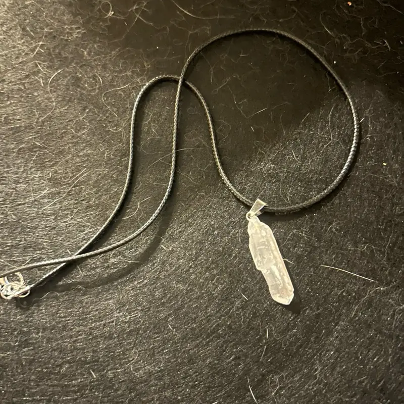 Clear Quartz Crystal Tower Necklace
