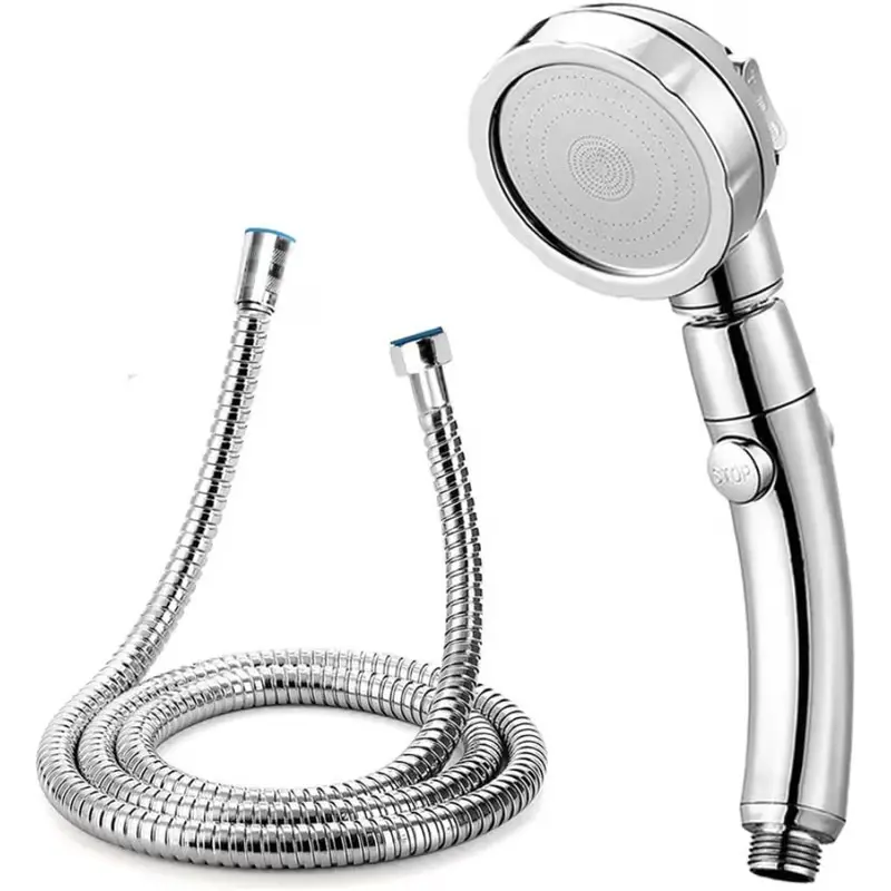 Handheld Shower Set, Durable Flexible Hose, Easy-Grip Design for Comfortable Bathroom Shower Use (Home Improvement Bathroom Fixture)