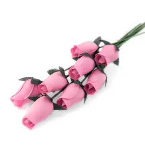Light Pink Closed Bud Roses 8-Pack