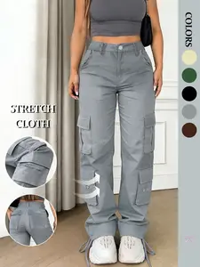 Women's Tactical Cargo Pants with Pockets, Outdoor Tear-Resistant Casual Comfy Baggy Work Trousers, Durable Military Style for Everyday Adventures