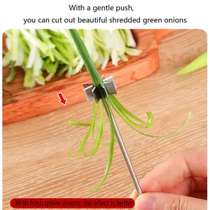 Multi-Functional Scallion Shredder, Perfect for Slicing Scallions, Onions, Chili Peppers, Versatile Vegetable Slicer Tool