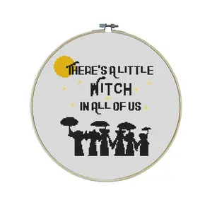 Witch in All of Us Premium Cross Stitch Kit - EVERYTHING INCLUDED | Practical Magic | Spooky Season | Nostalgia Patterns | Witches | Magic patterns