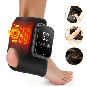 Ankle Support Heating Massager, 3 Heat Levels & 3 Massage Modes, Rechargeable Touchscreen with 15-Min Timer, Pain Relief & Recovery Warmer for Home Office Travel