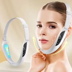 Electric Face Lifting Belt, 6 Modes 8 Strength Face Shaping Belt, Rechargeable V-shaped Face Beauty Instrument, Face Lifting Tool for Women