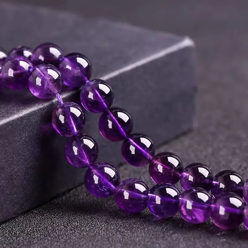 Amethyst Round Beads - High-Quality Gemstone Beads for Jewelry Making and Beadwork Projects