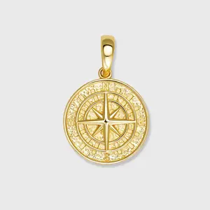 Gold Compass Pendant for Men & Women - Fashion Accessory