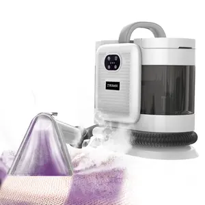 Portable Carpet Cleaner Machine with 100℃ Steam & Deep Cleaning Suction, Handheld Spot Cleaner for Pets, Car Seats, Couch - Touch Screen & Voice Control, 20s Heat-Up, Self-Cleaning