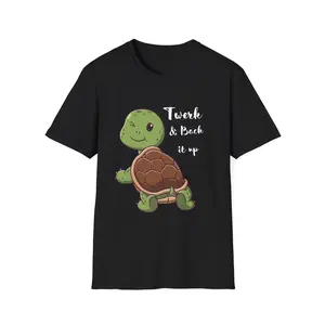 T-Shirt — Cute Turtle “Twerk & Back It Up” Graphic Tee
