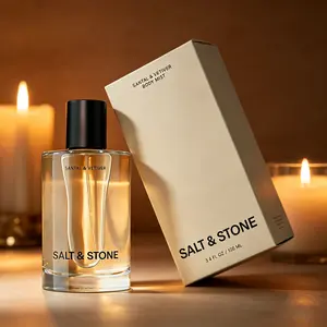 Salt & Stone Santal & Vetiver Body Mist  | Skincare-Infused Hair & Body Spray for Women & Men | Hydrating with Glycerin & Red Algae | Vegan & Cruelty-Free | 3.4 fl oz / 100ml