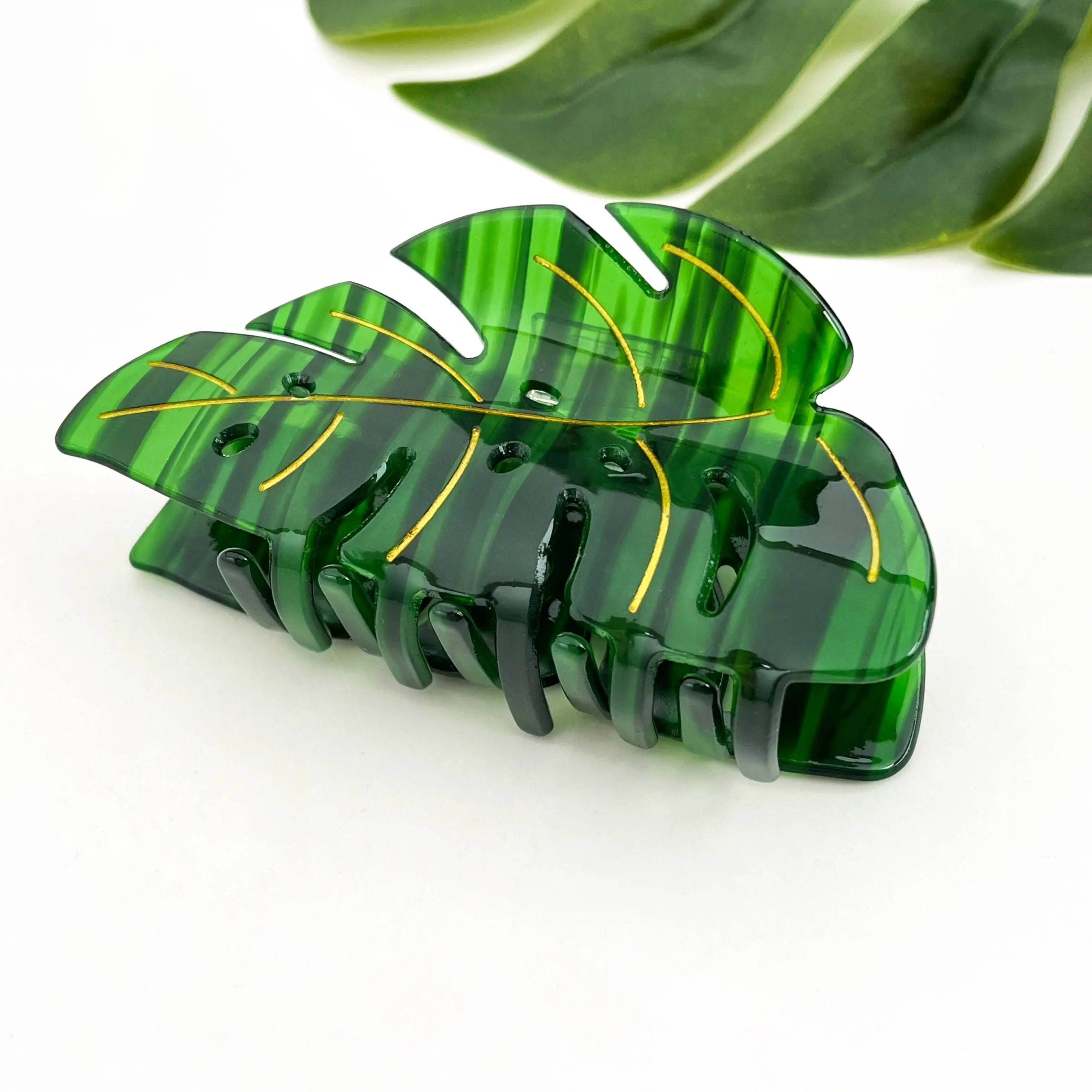 Monstera Hair Claw Clip