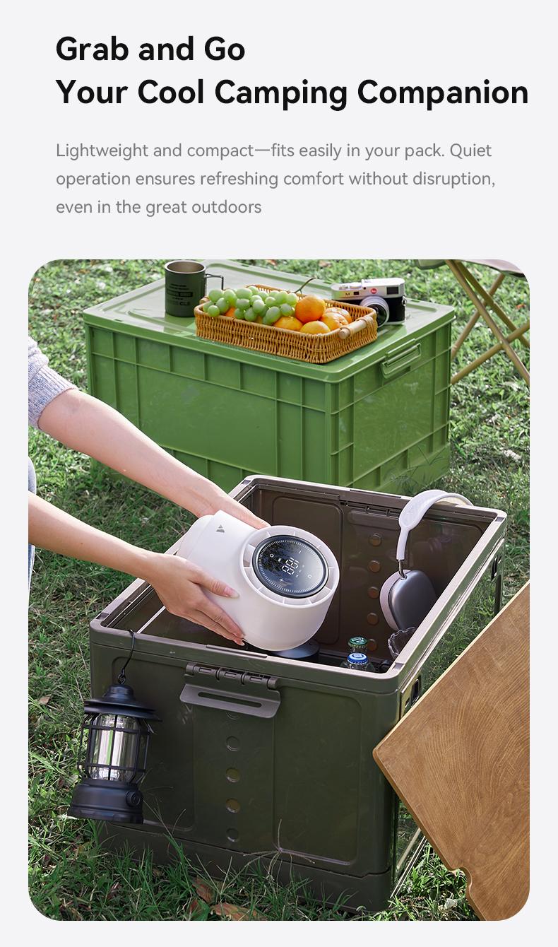 Aecooly Touch Control Desk Fan, 100 Speeds Quiet Bedroom Digital Display 8000mAh 3 Oscillation Angles Battery Powered Small Desktop Table Fan for Bedroom, Bedside, Office, Travel, FathersDayGift