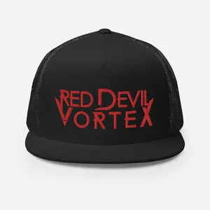 Red Devil Vortex Logo Trucker Hat