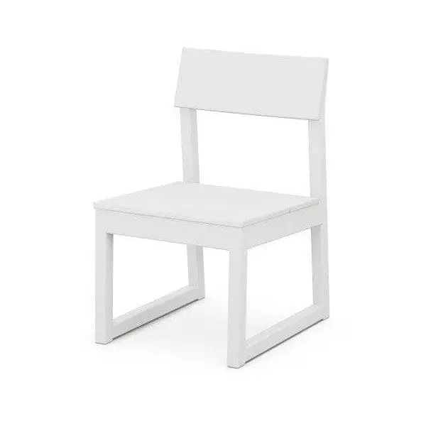POLYWOOD Edge Dining Side Chair in White