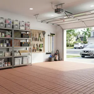 "44pcs Easy-Click Waterproof Deck Tiles - Slip-Resistant Interlocking Patio Squares, 12""x12"" for All-Weather Outdoor Flooring, Effortless Assembly, UV-Stabilized"