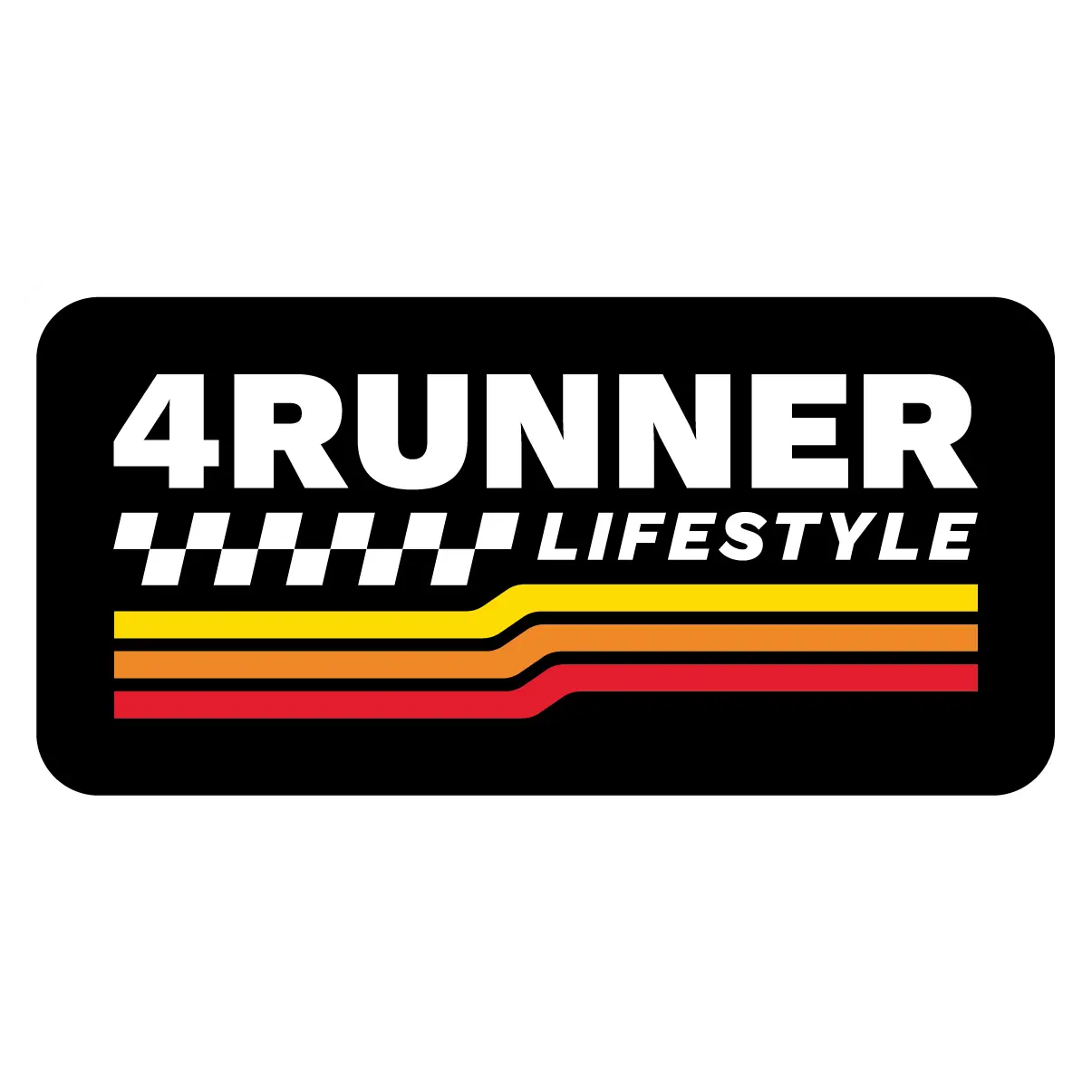 4Runner Lifestyle Black Racing Sticker