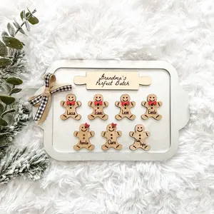Metallic Wooden Family Gingerbread Sign, Gift Ideas For Grandma, Grandma’s Perfect Batch of Cookies