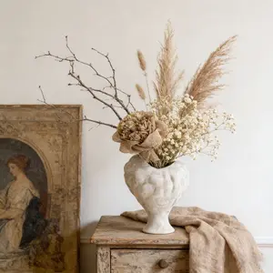 Nordic White Ceramic Vase for Living Room & Wedding