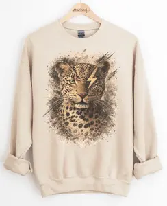Leopard Bolt Graphic Top Leopard Bolt Graphic Top