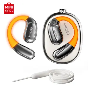 MINISO MS183 Bluetooth Wirelss Earphones High-Value Earbuds 360° Rote Fashion Luminous Open Headset HIFI Sound Quality Long Battery Life for Games Headphones Compatible with iOS / Android Phones