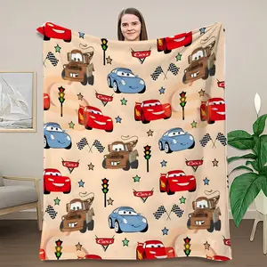 Soft Car Pattern Blanket, Sofa Nap Travel Camping Bed Cover, Christmas Halloween Gift, Birthday Present, All-Season Universal Blanket