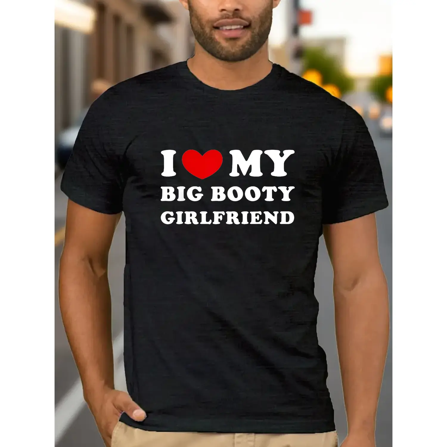 Casual Big Booty GF I Heart My Girlfriend Cotton T-shirt Unisex Style