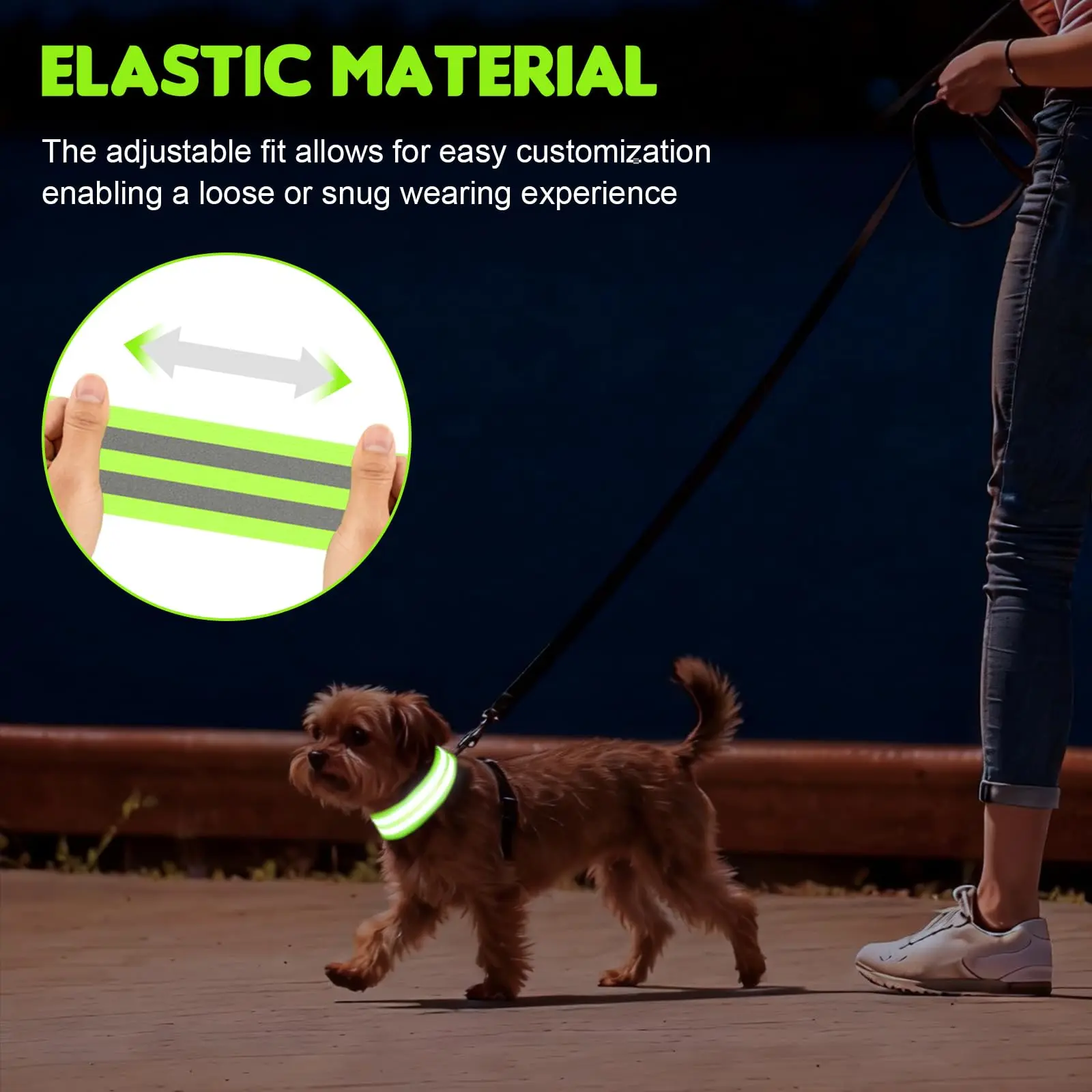 Reflective Bands, Auxiliary safety gear for people who take regular night walking outdoors