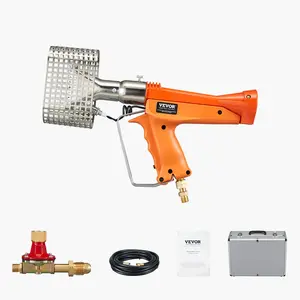 【fathersdaygift】VEVOR Propane Heat Gun, Up to 187660 BTU Hot Air Gun with Adjustable Regulator, 26 FT Hose, and Hard Carrying Case, Ideal for Boat Plastic Film Shrink Wrapping, Pallet Packaging, Crafting, Power