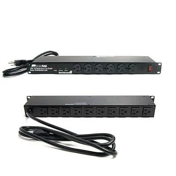 Startech Steel Casing 16-Outlet 15A Rackmount Power Distributor - 1.68" Height, 1.80 kVA Power Rating, 12A Derated Input Current, 15A Input Current Per Phase, 120V AC Horizontal Mount, Power Distribution
