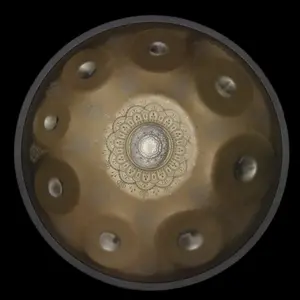9 and 12 Note Handpans in GOLD + Silver Dimple Mandala | Generation 4s