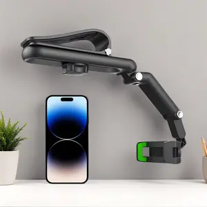 Rotatable and Retractable Car Phone Holder - 1080 Multifunction Sun Visor Universal 360 Rotating Cell Phone Holder Mobile Mount for Vehicle Rear View Mirror