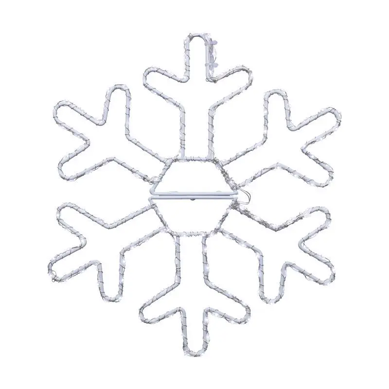 Celebrations 9096185 12 in. LED Snowflake Hanging Decor, Pure White
