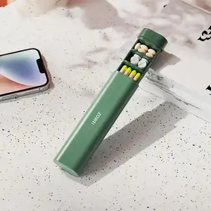 Portable Mini Pill Storage Box, Medicine Organizer, 1 Count Divided Compartments Weekly Pill Storage Manager, Multi-grid Pill Container for Home Dormitory Office