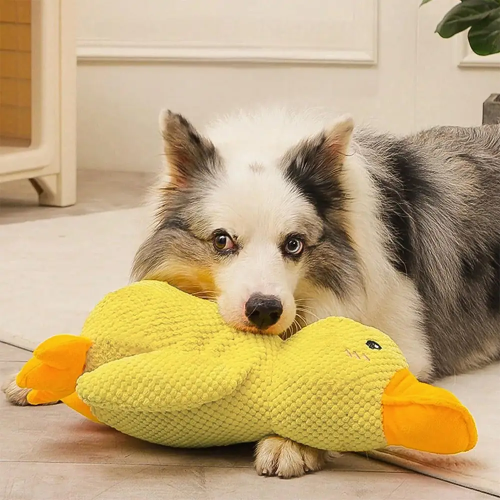 Cute Duck Design Pet Plush Toy, 1 Count Pet Chew Toy for Christmas Gift, Interactive Dog Toy, Pet Teething Toy, Dog & Cat Accessories