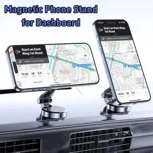 For Magsafe N52 Magnetic Car Phone Mount, Self-adhesive Quick Install Hands-Free Navigation Dashboard Screen Front Windshield Mobile Cell Phone Holder Stand Mount, 360° Rotatable Universal Fits for 4.7-7" iPhone Samsung Android Smartphones