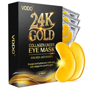 24K Gold Eye Mask – 15-Minute Under Eye Revitalizing Treatment, Reduces Puffiness & Dark Circles, Collagen-Boosting Formula to Smooth Fine Lines, Dry Lines & Brighten Dull Skin